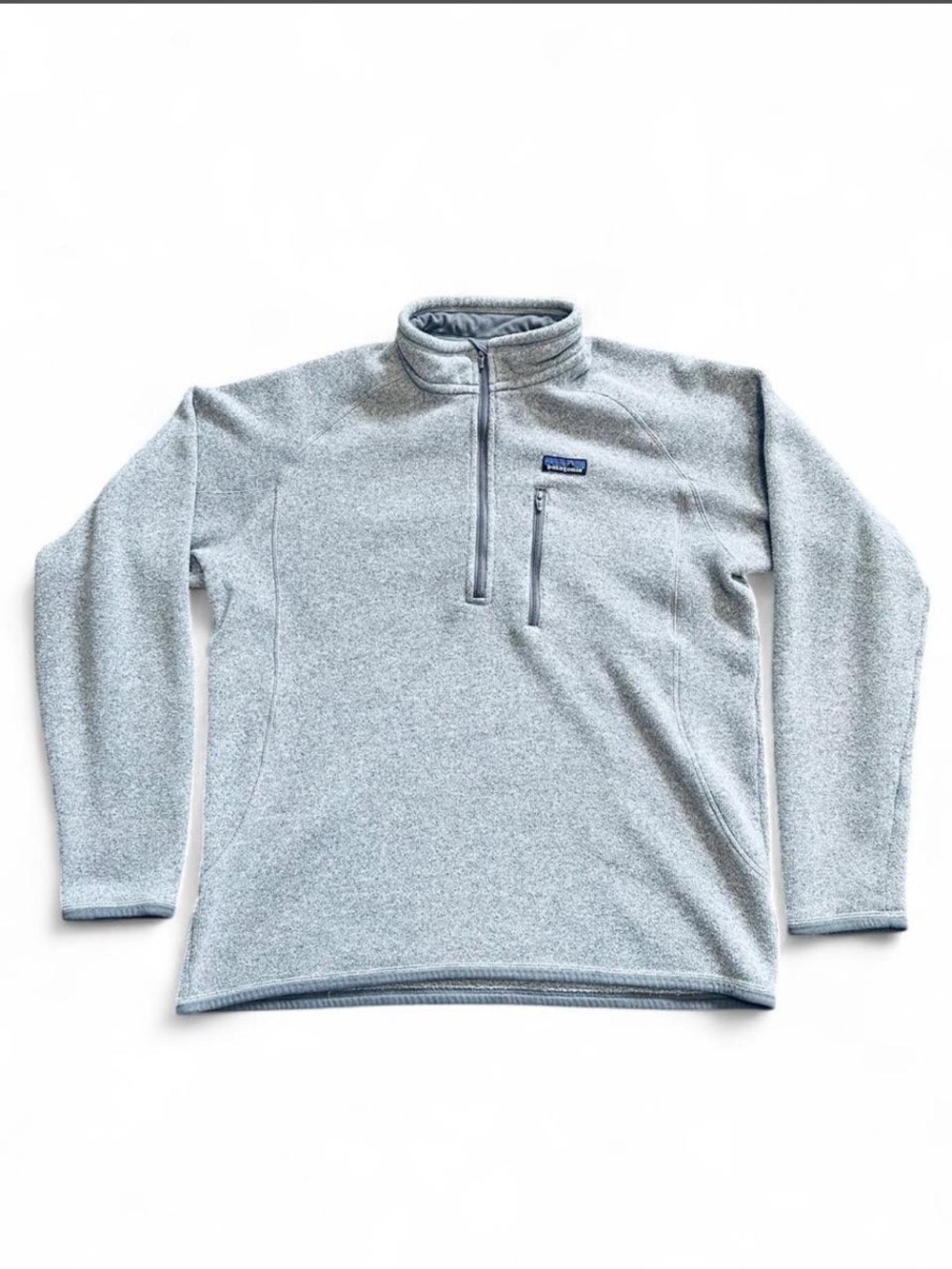 PATAGONIA Synchilla Fleece Gray 1/4 Zip Pullover — L  #outdoor #hiking